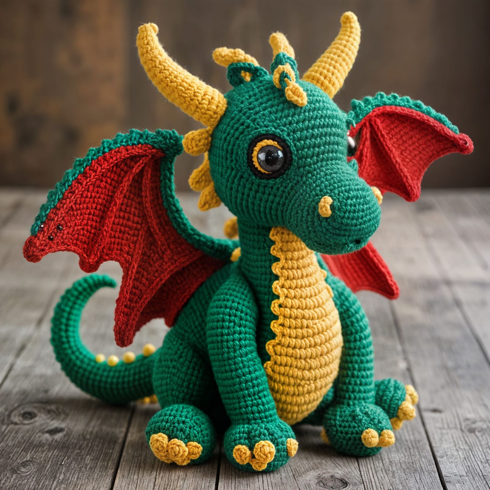 Adorable Crochet Dragon Handmade