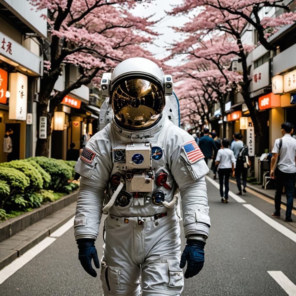 Astronaut in Japan: A Surreal Encounter