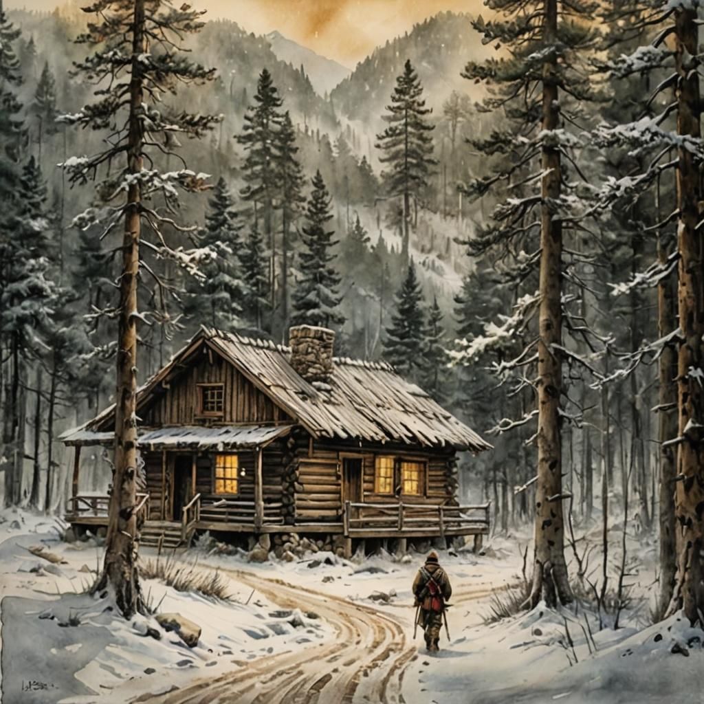 Trapper's Winter Homecoming in Triadic Colors