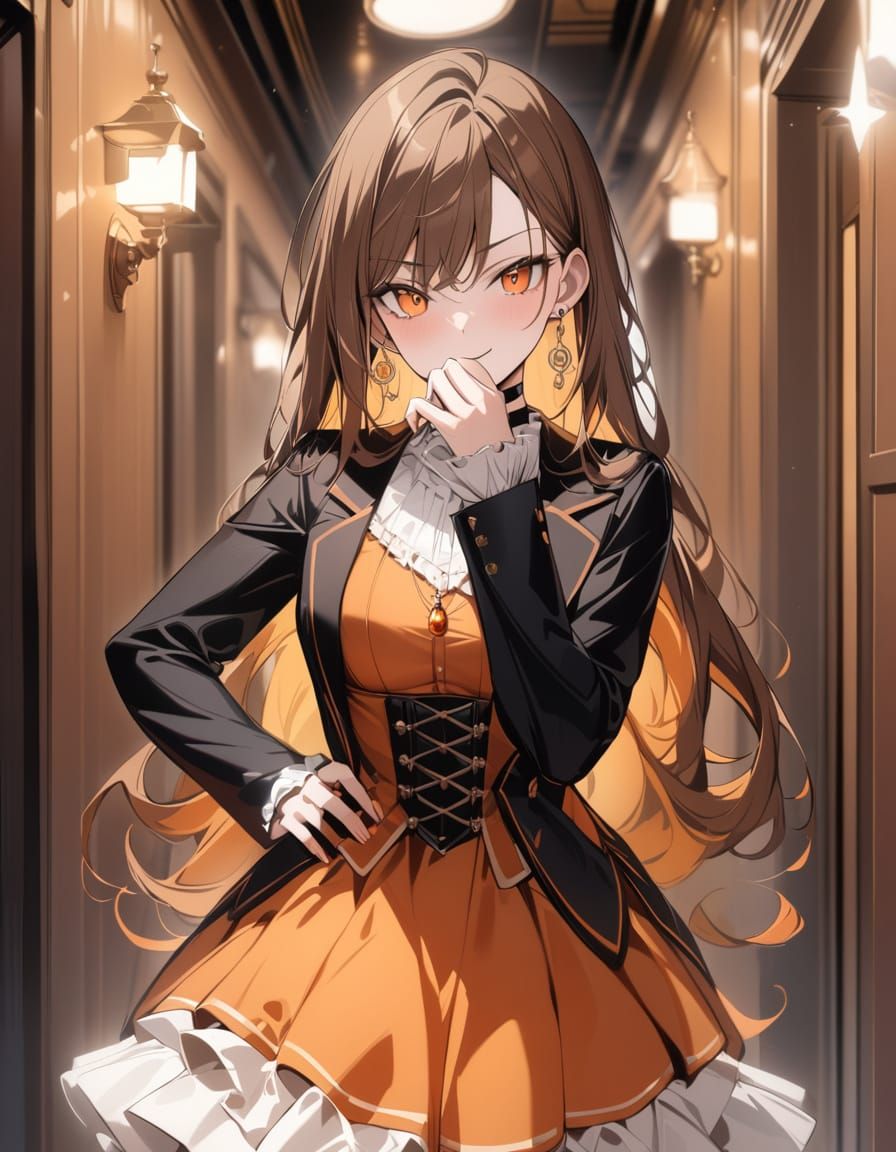 Victorian Girl Strikes Ojou Pose in Detailed Rendering