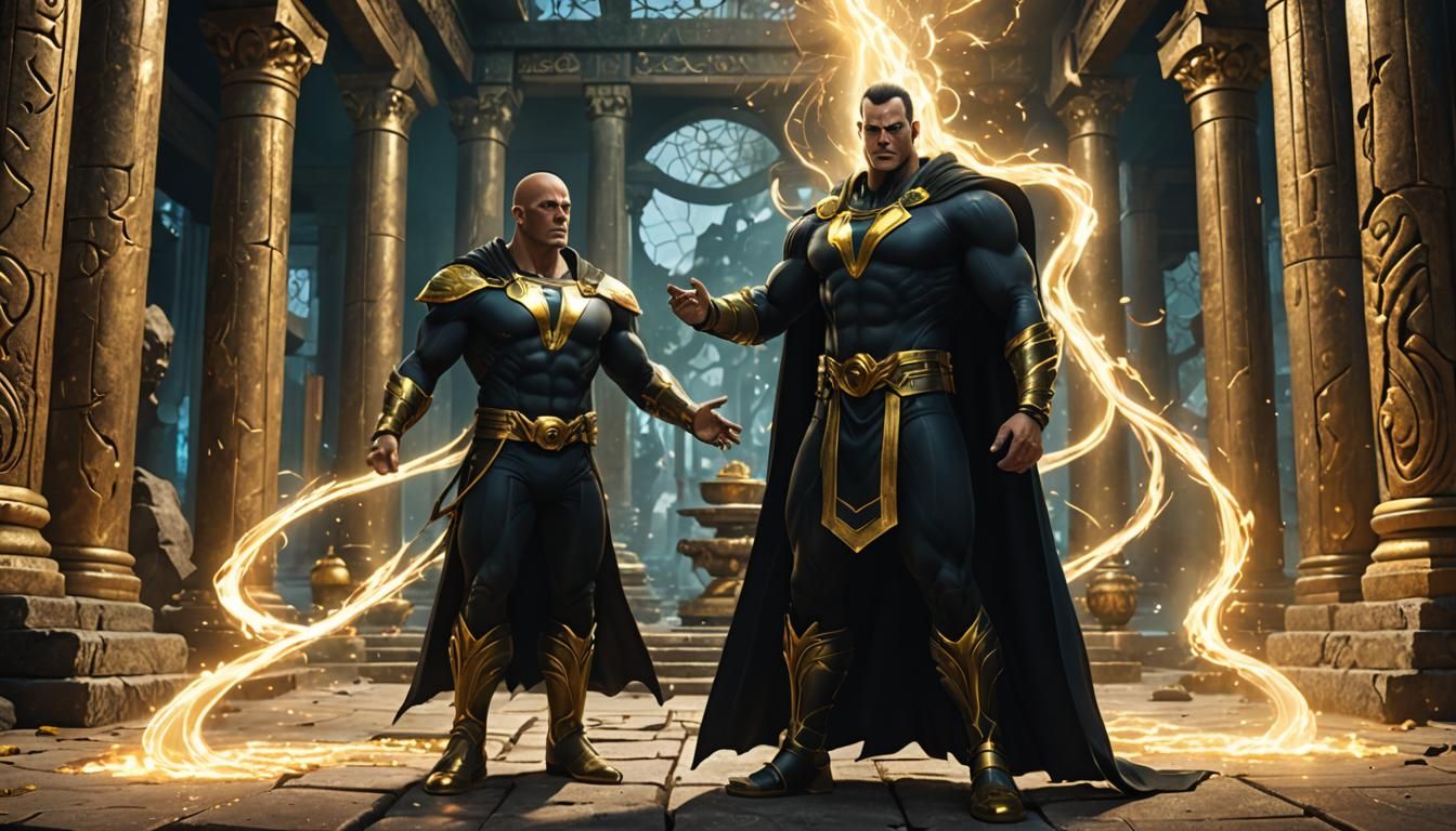 Black Adam Casts a Spell: Anime Concept Art