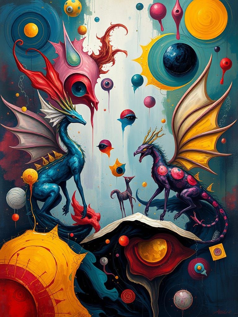 Surrealist Masterpiece in Unreal Engine 5 Style: Ethereal Cr...