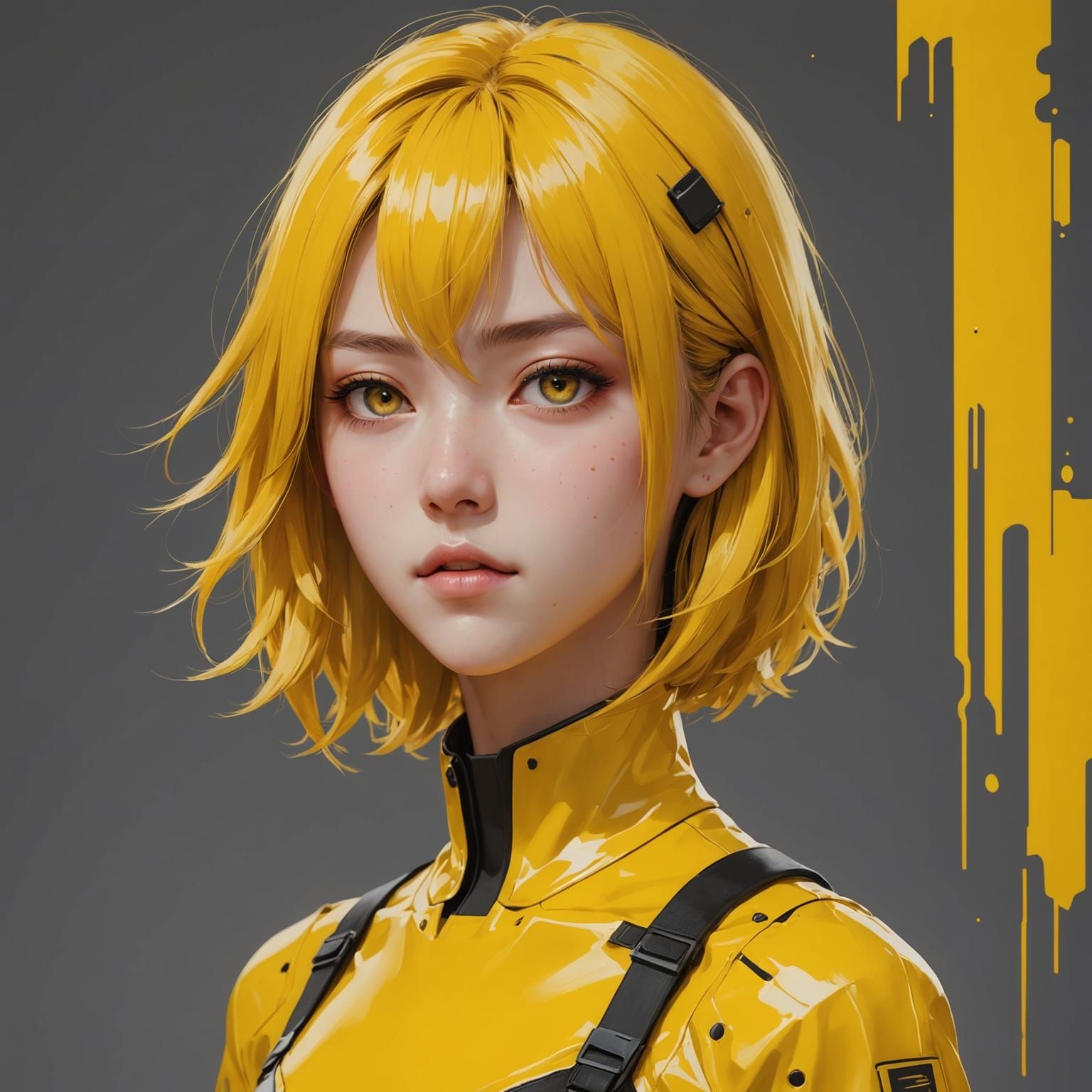 Vibrant Yellow Minimalist Art