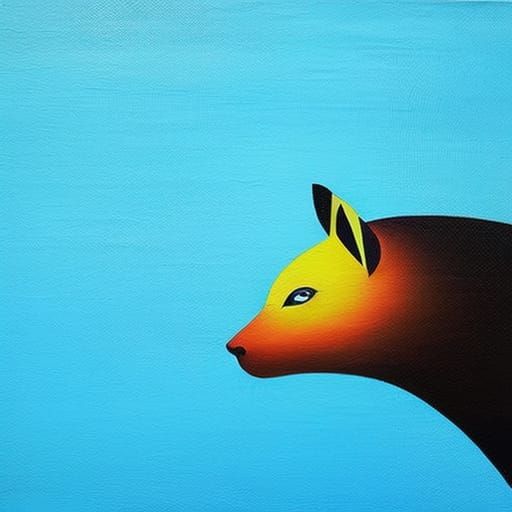 Surreal Animal in Precisionist Chiaroscuro Painting