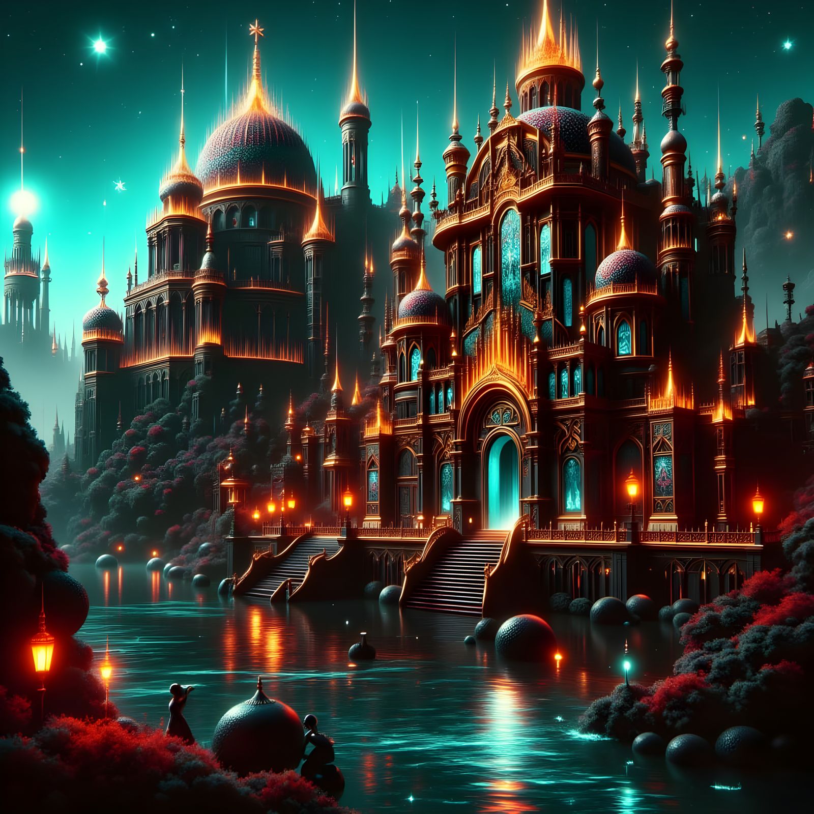 Majestic Jewel Palace on Dark River