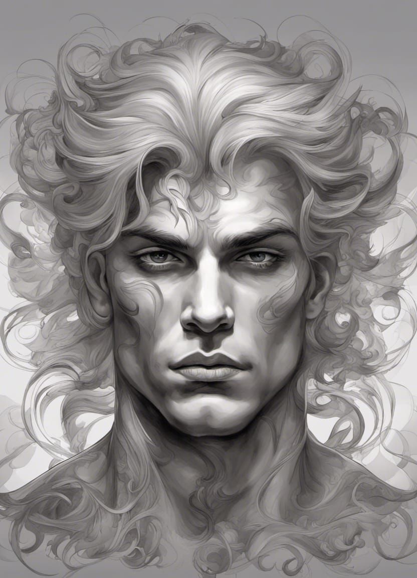 Acrylic Painting of a Beautiful Gothic Prince