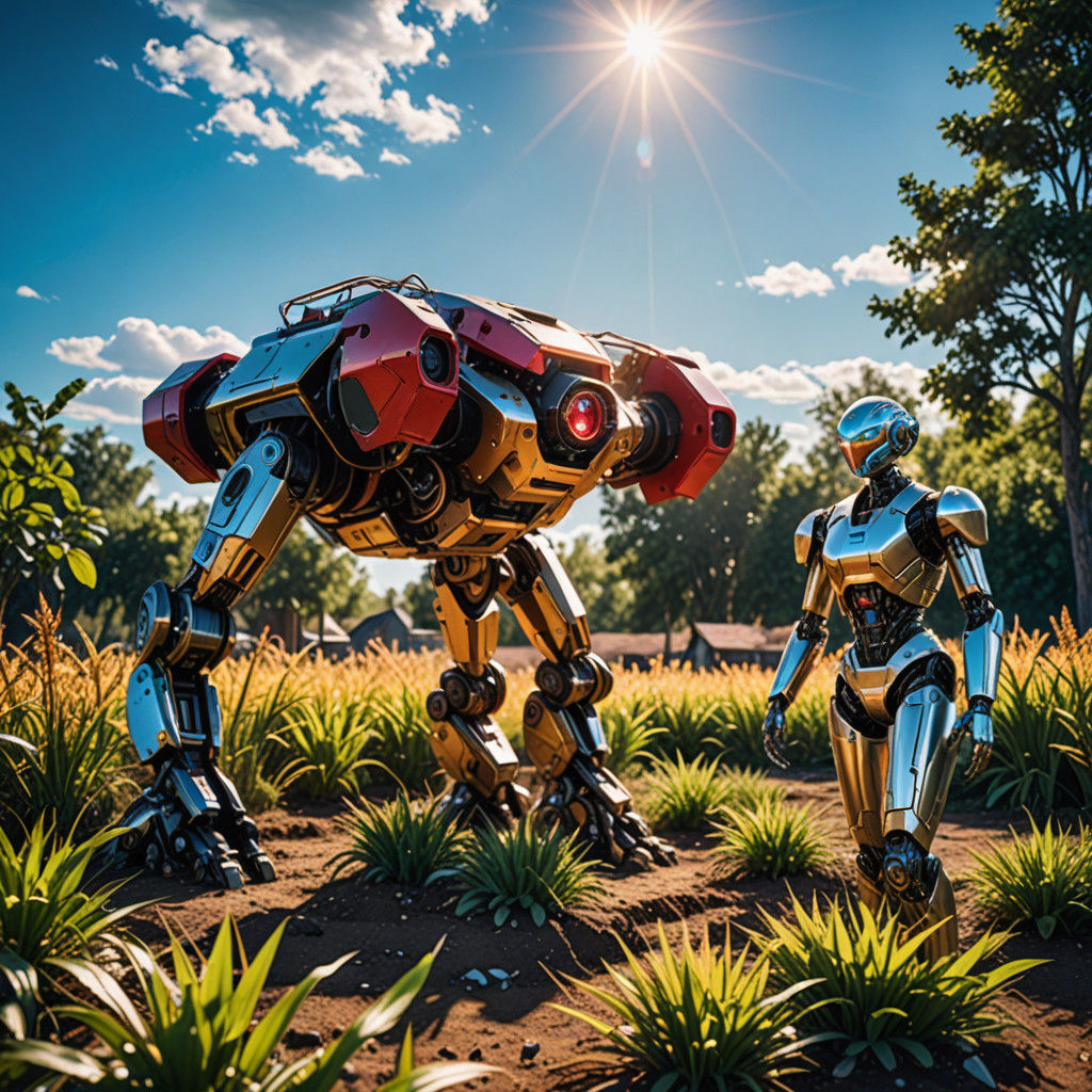 Futuristic Fembot Scientists Oversee Sci-Fi Farm on Tiros-4