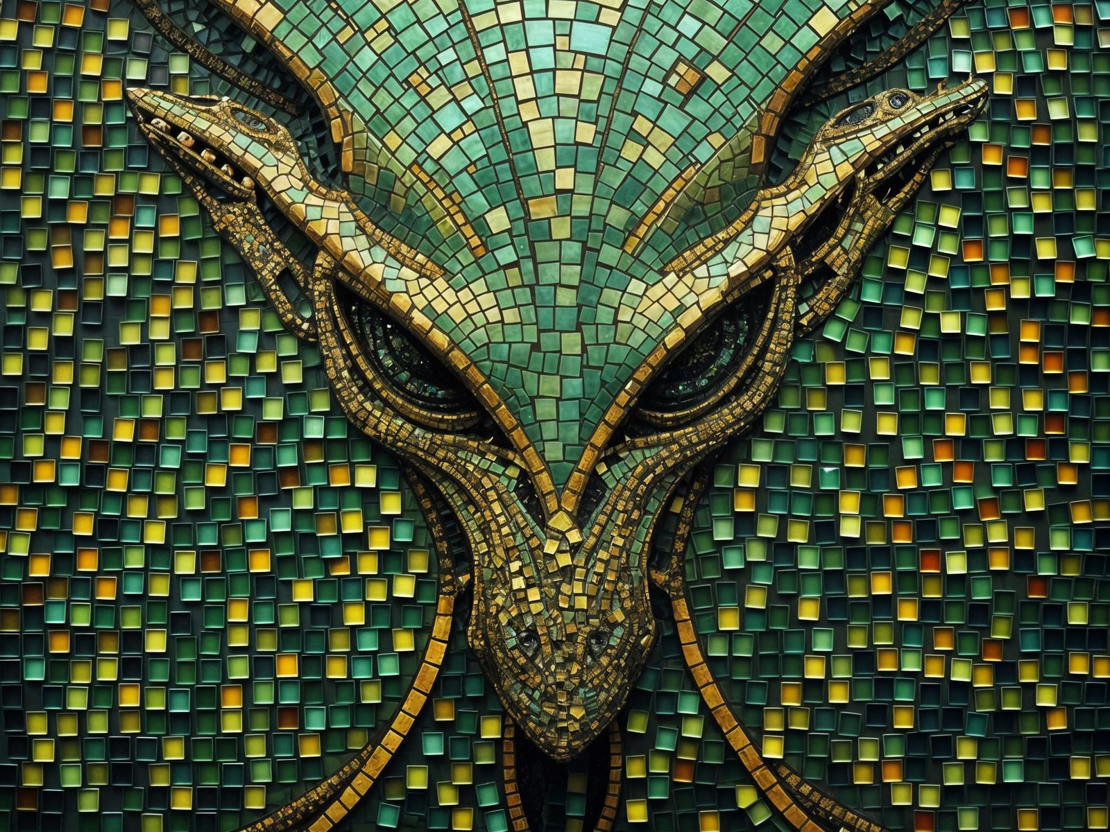 Mosaic Masterpiece of Ancient Alien Deity