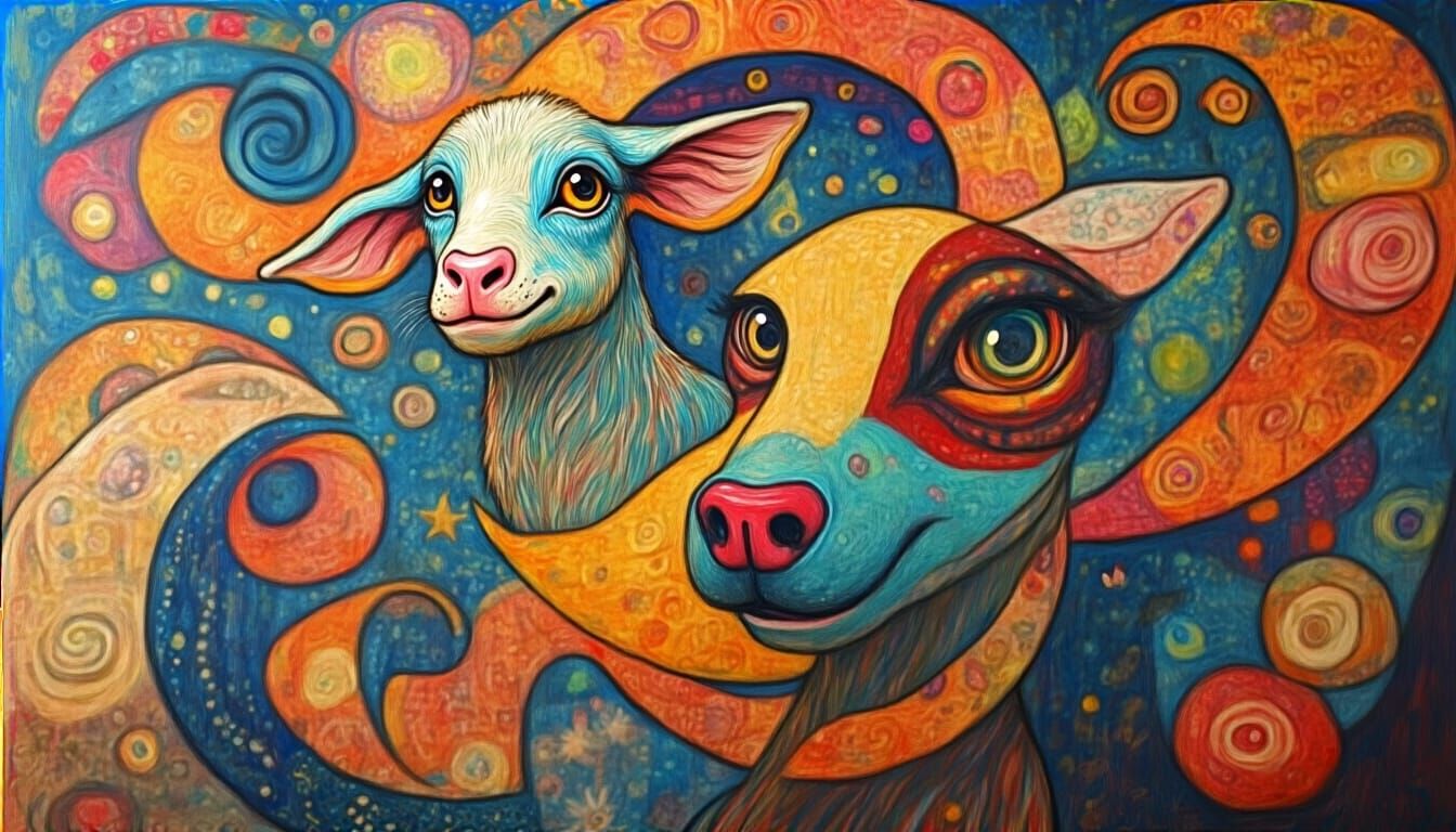 Surreal Hybrid Beast in an Eclectic Style