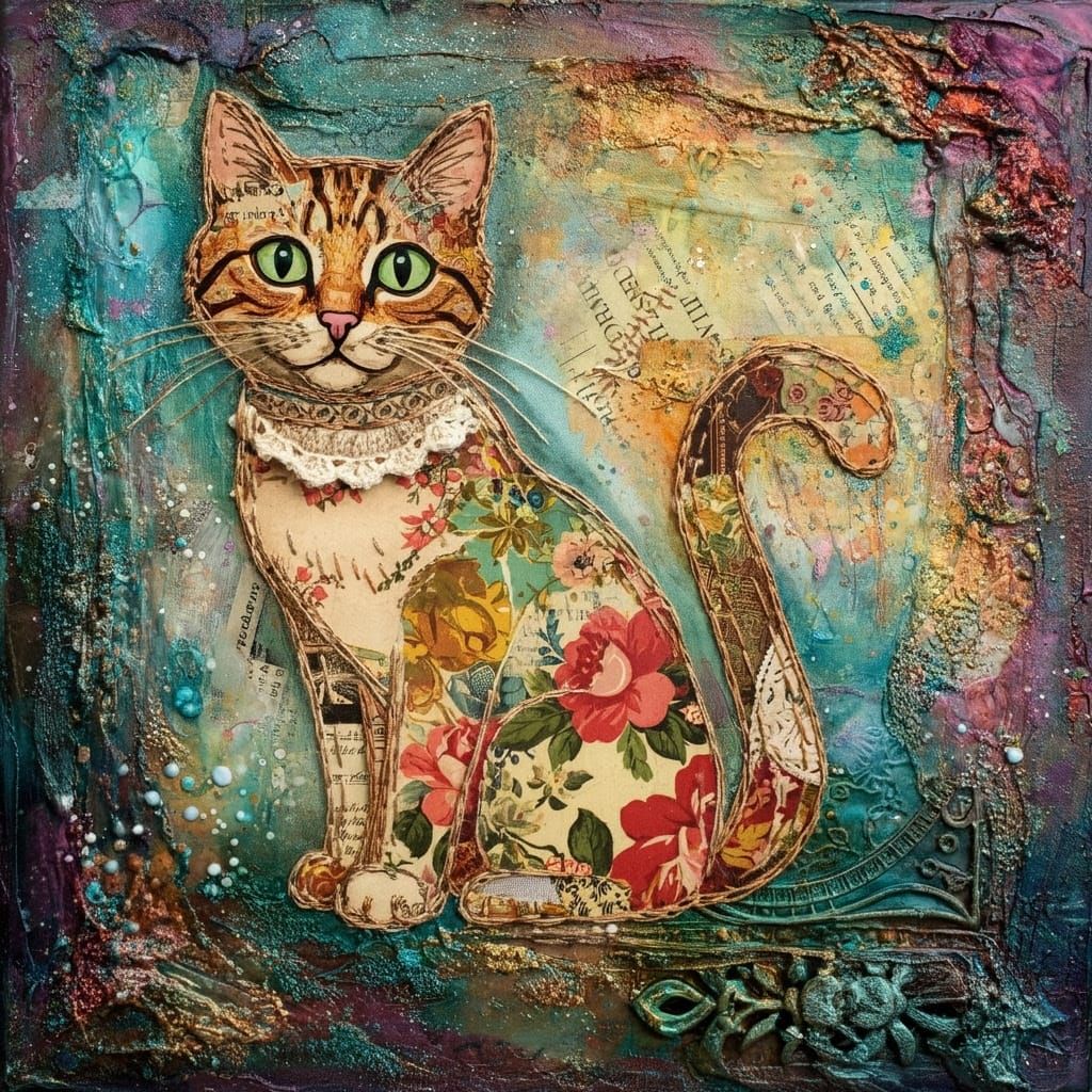 Whimsical Surrealistic Mixed Media Art