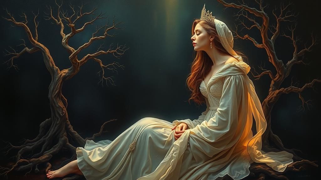 Ethereal Queen in a Surreal Dreamscape