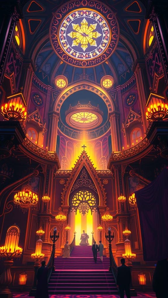 Dark Fantasy Safe Item in Art Nouveau Style