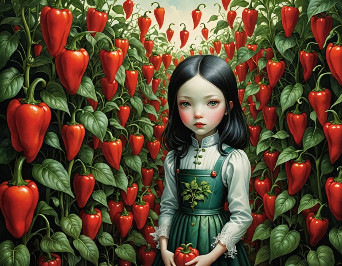 The girl who grows peppers