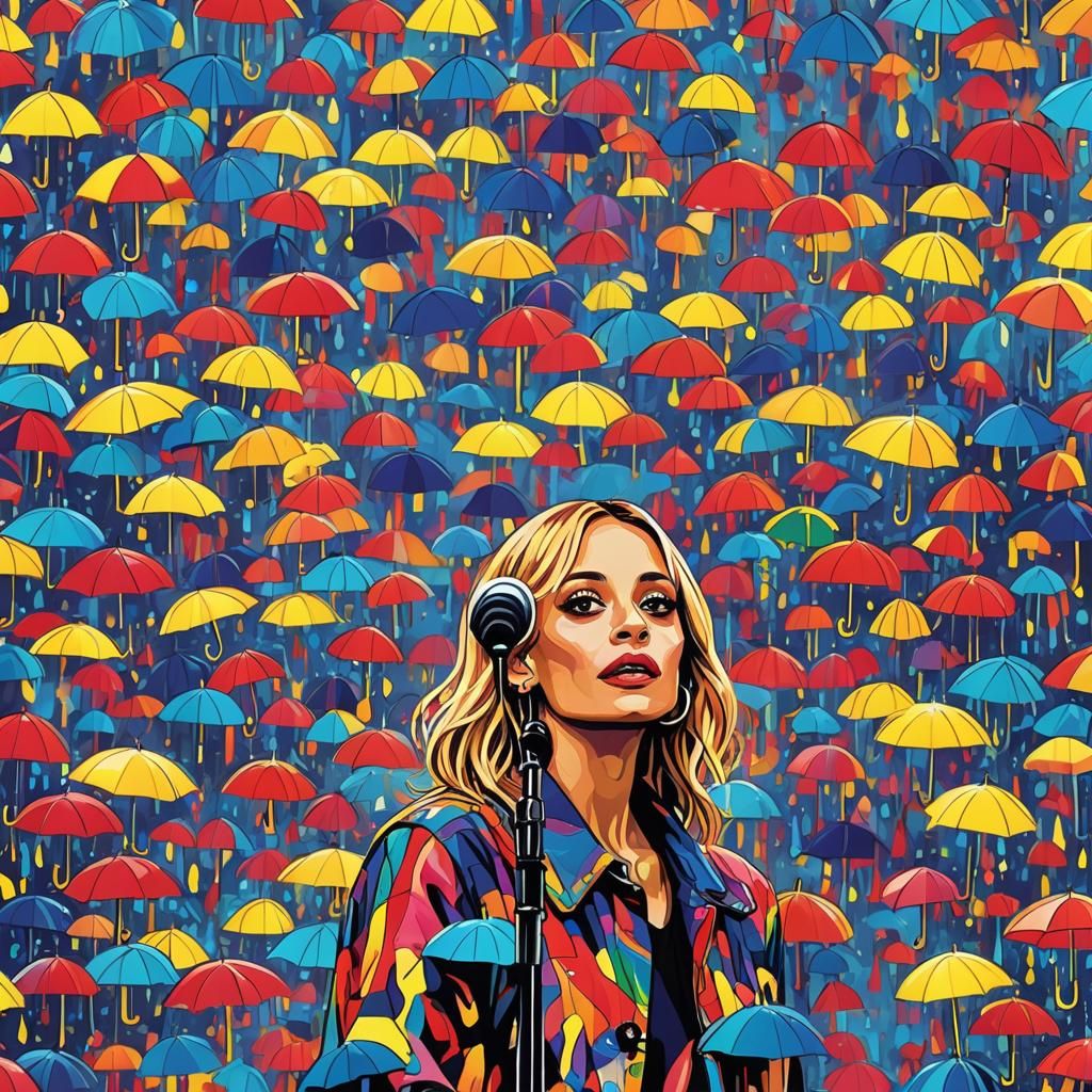 Nicole Richie in Surreal Pop Art Concert