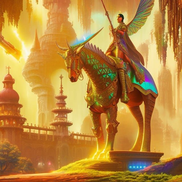 Holographic Stamp: Embossed Foil Fantasy Art