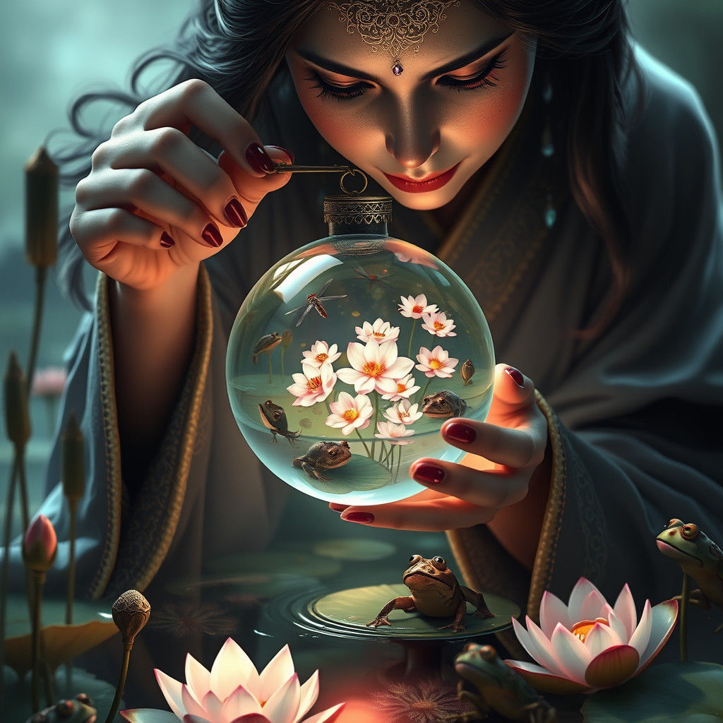 Mystical Sorceress Potion Reveals Japanese Pond Ecosystem