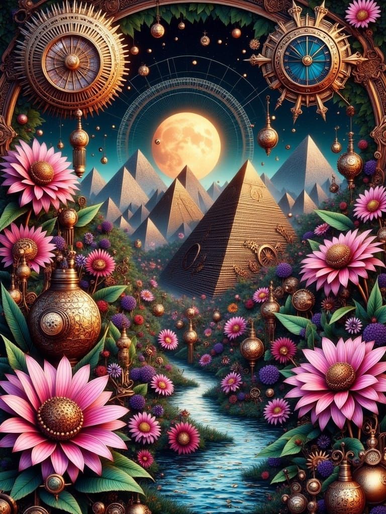 Magical cosmic pschyohallucinatory landscape