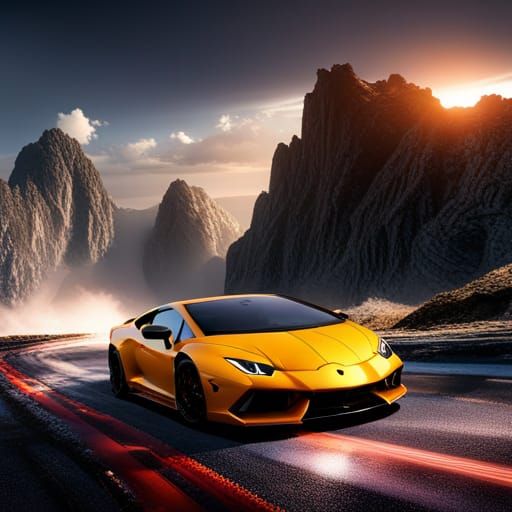 Detailed Lamborghini Matte Painting in Unreal Engine 5