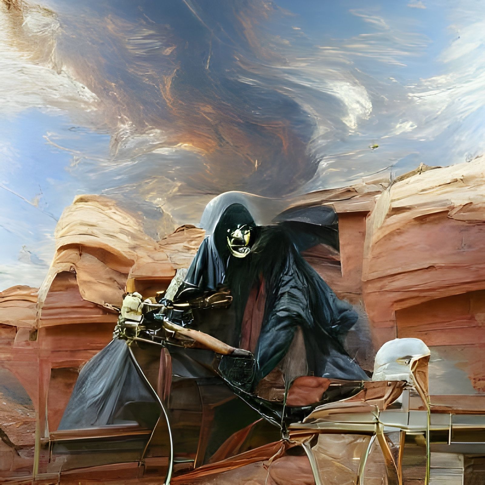 Grim Reaper Oil Painting in Fantasy Art Style