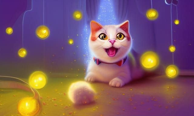 Pixar Style Dogs with Wizard Cat