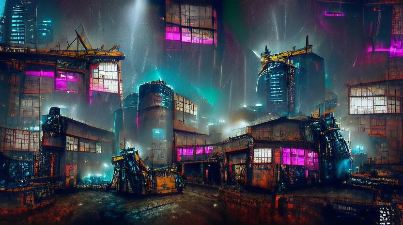 Neon-lit Neotokyo: A Cyberpunk Cityscape