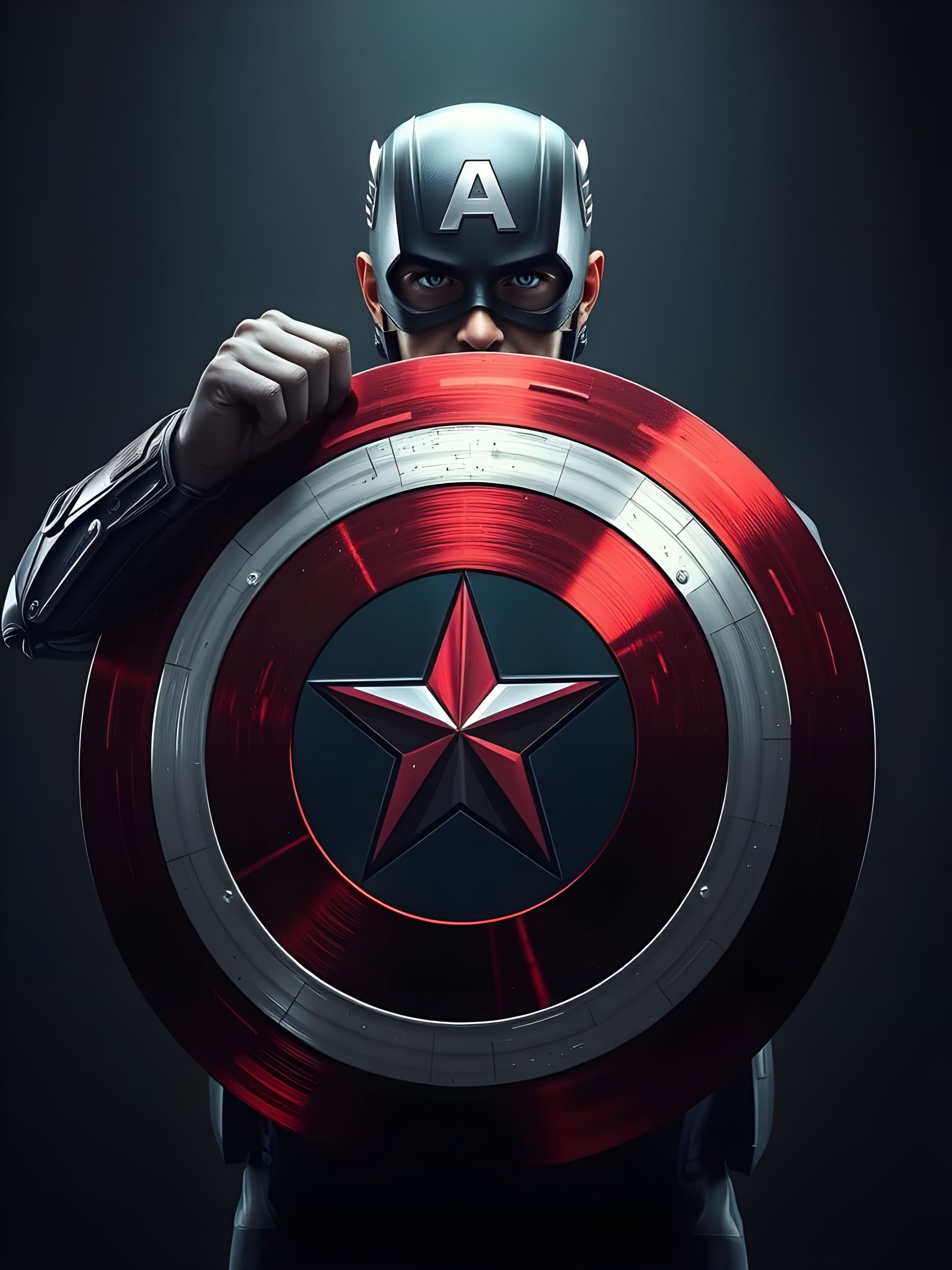 Captain America Wields His Shield in Hyperrealistic Detail