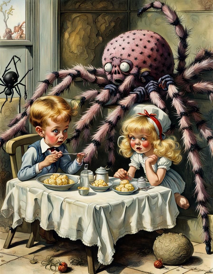 Little Miss Muffet and the Spider