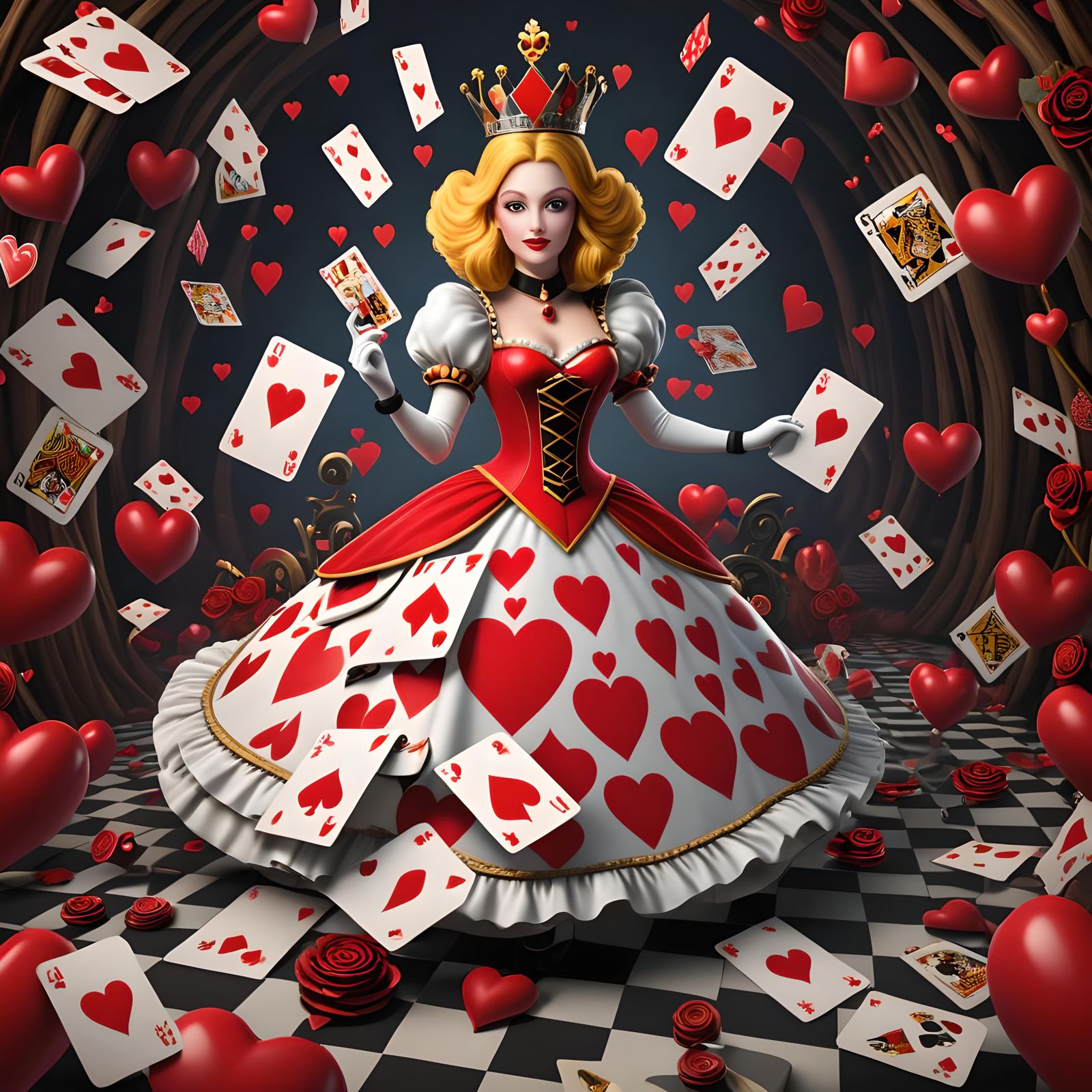 Queen of Hearts in Wonderland: 3D Game Art