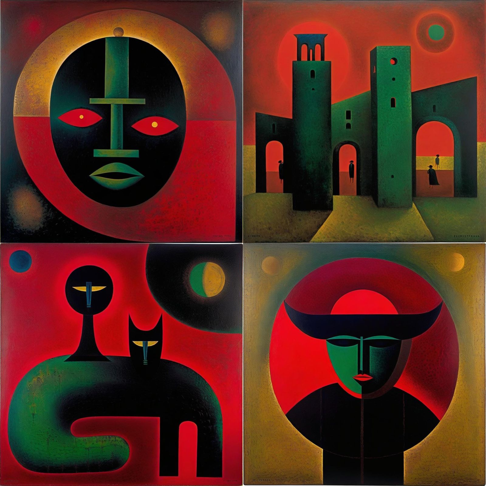 Rufino Tamayo Inspired Abstract Painting