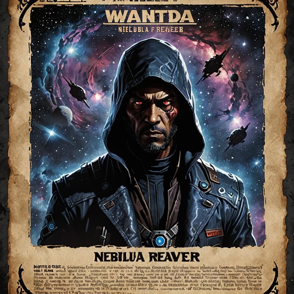 Wanted: Nebula Reaver, Ruthless Space Outlaw Poster