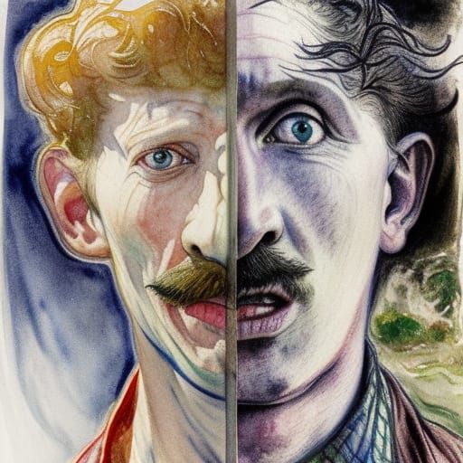 Surreal Portrait Blending Styles: From Anime to Hyperrealism