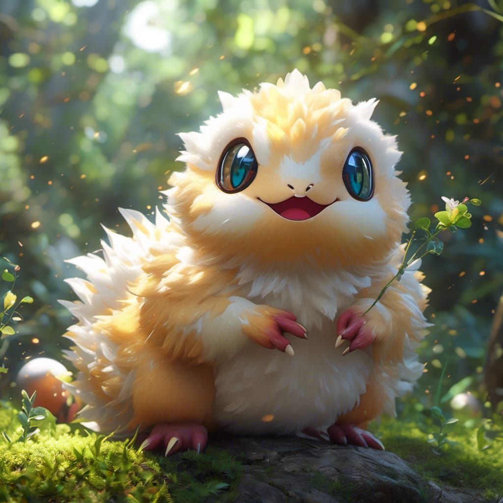 Morrotot Pokemon in Cartoon Realism Style