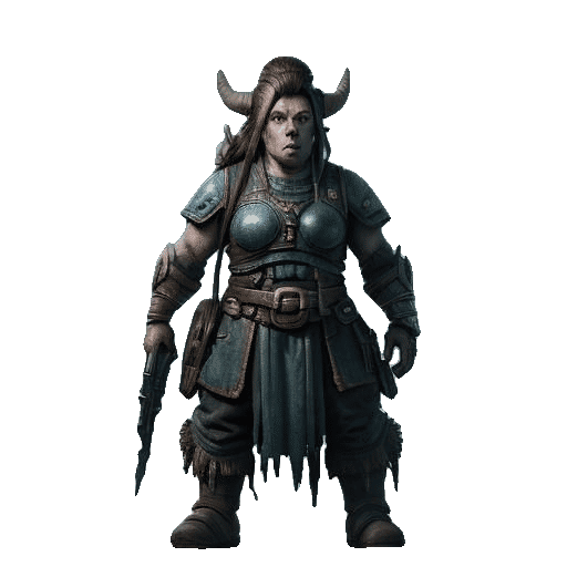 Dystopian Fantasy Female Dwarf Warrior Portrait
