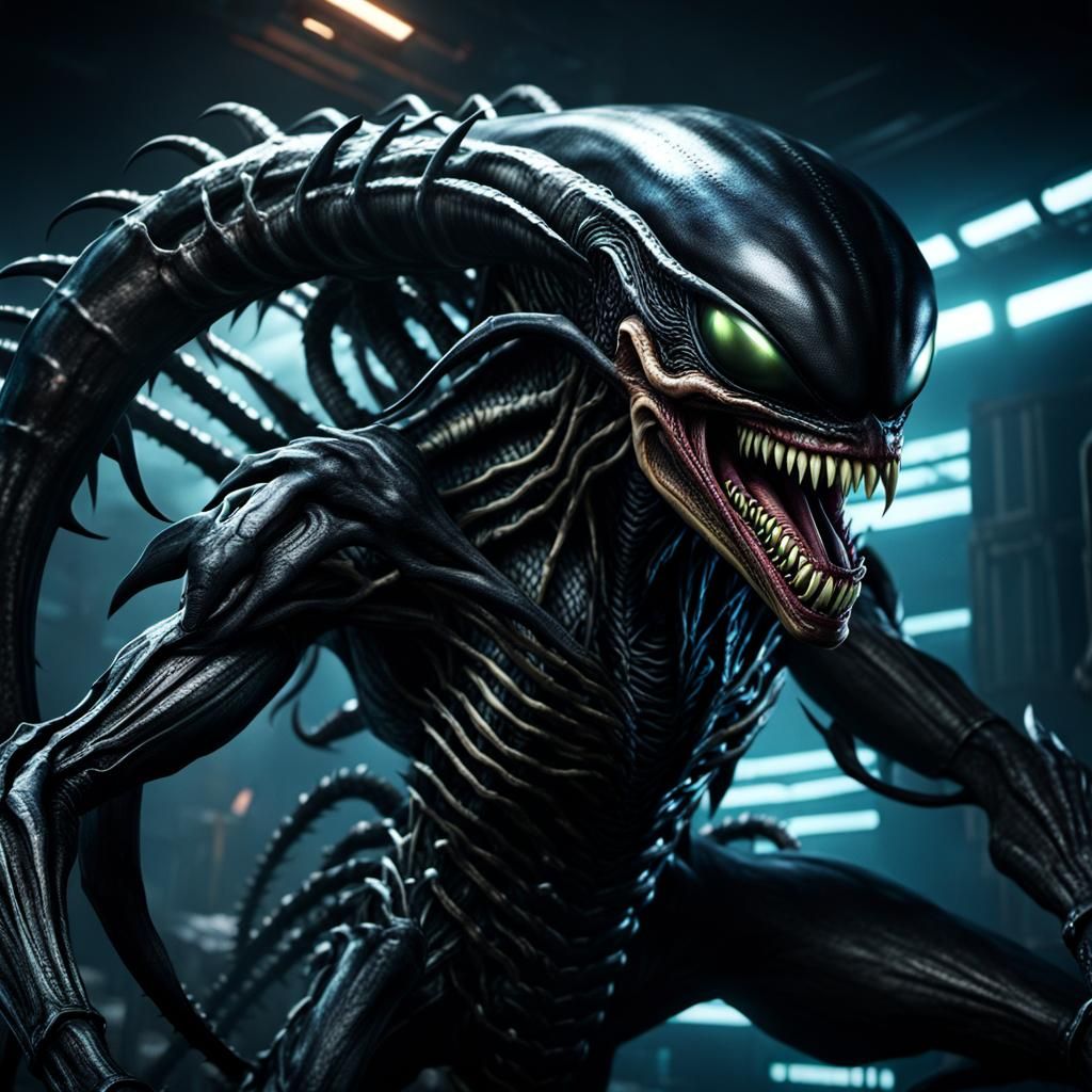 Xenomorph Gamer on Xbox One: Detailed Matte Painting