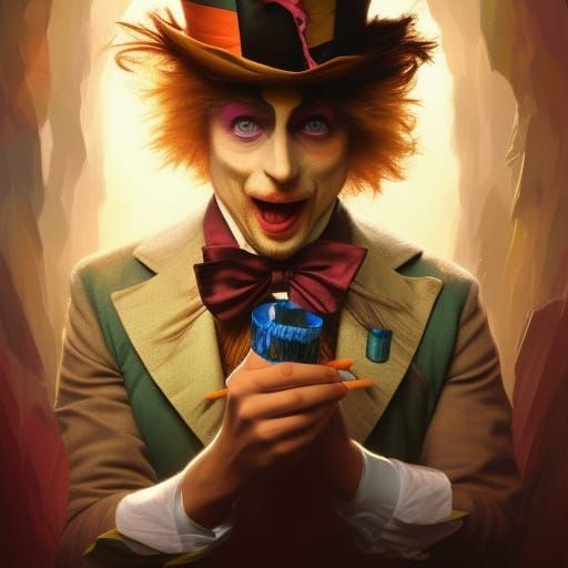 Mad Hatter Portrait in Hyperdetailed Digital Art