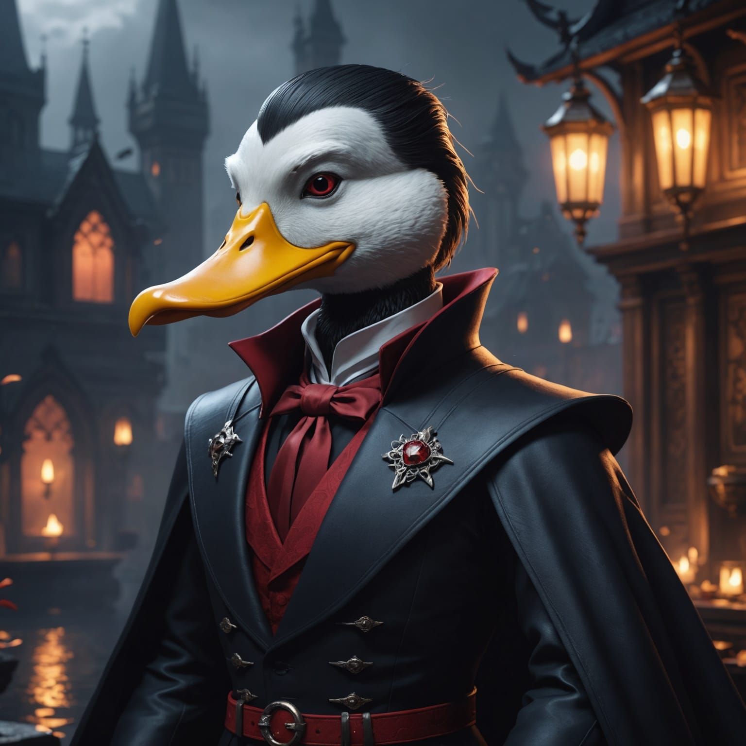 Dracula Duck: 3D Anime Art