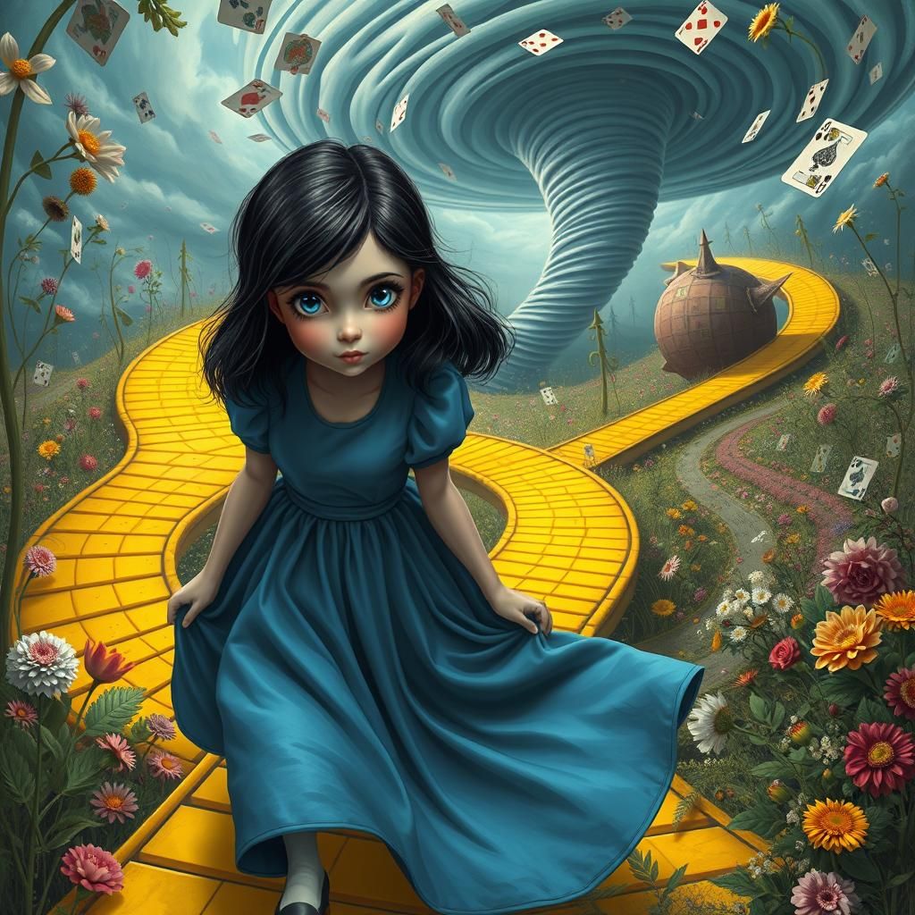 Alice Navigates Oz in Sci-Fi Fantasy Landscape