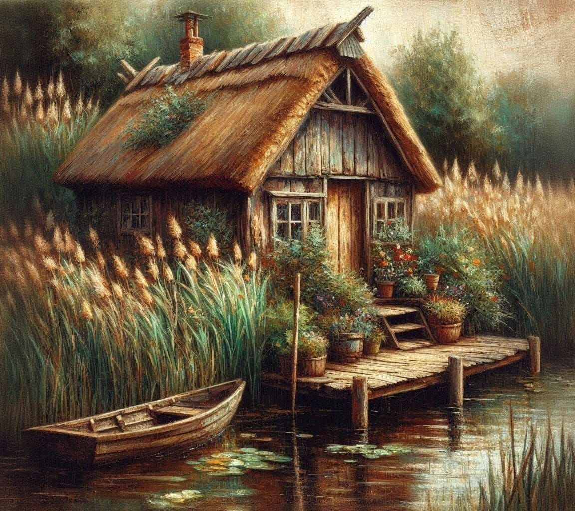 Hut in the reeds