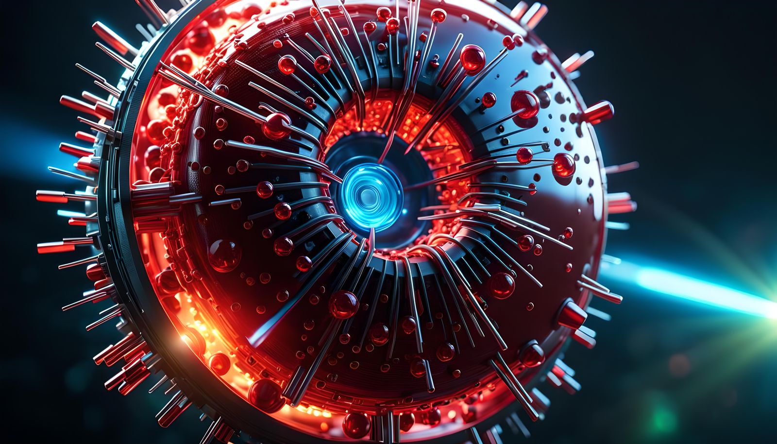 Bio-Mechanical Blood Cell in Hyperrealistic Style