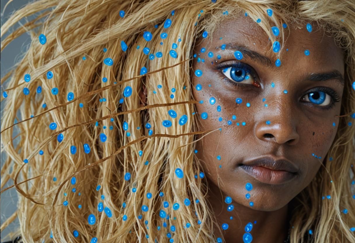 Striking Portrait of an Alien Woman in Studio Lighting