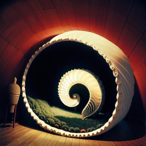 Cityscape in Nautilus Shell, Tove Jansson Style