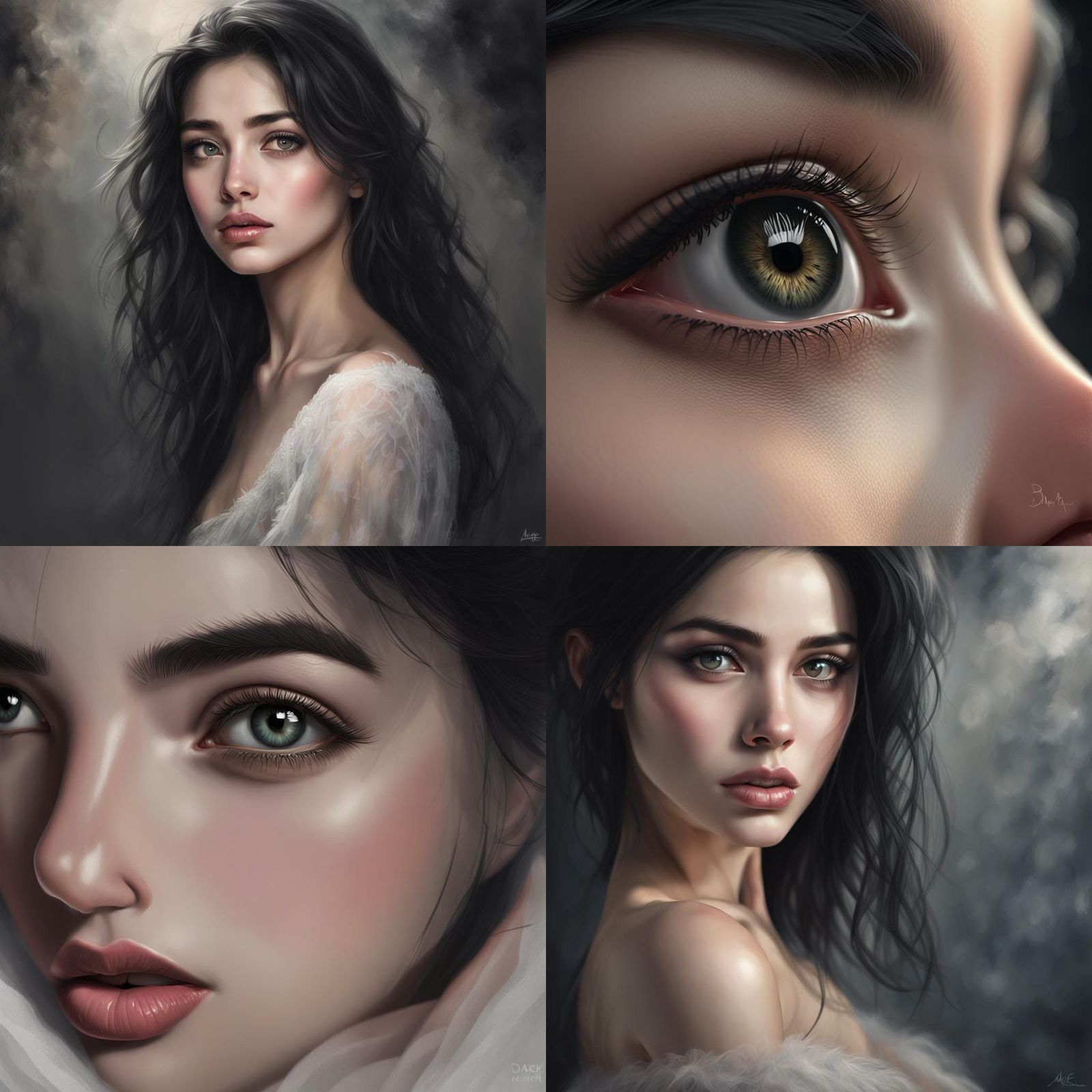 Ethereal Beauty with Ghibli-Style Costume in Fine Art