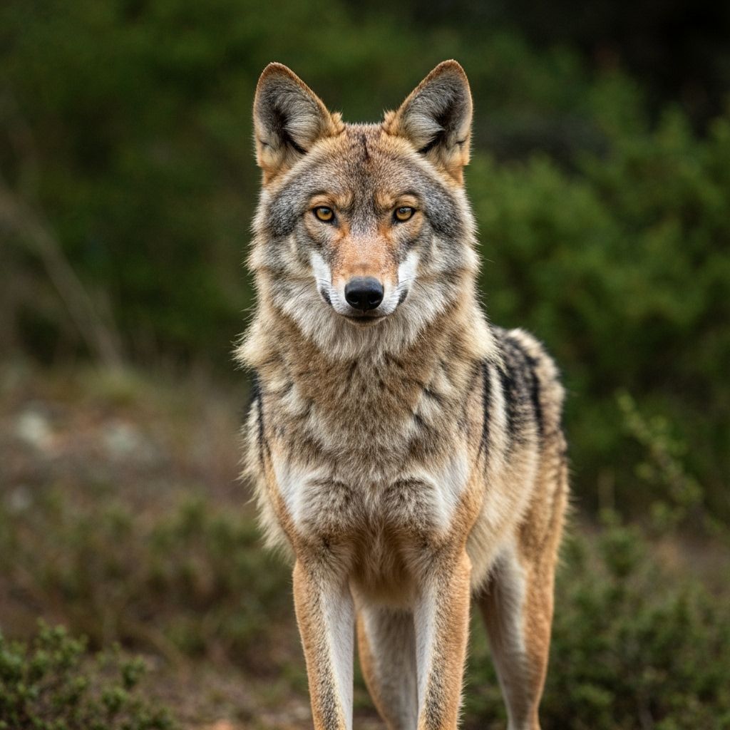 Iberian Wolf in Natural Habitat