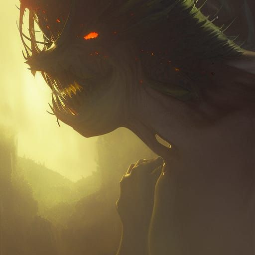 Sinister Sunflower Demon by Rutkowski