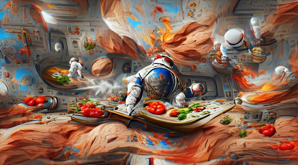 Space Chef's Journey to Mars: Renaissance Action Painting