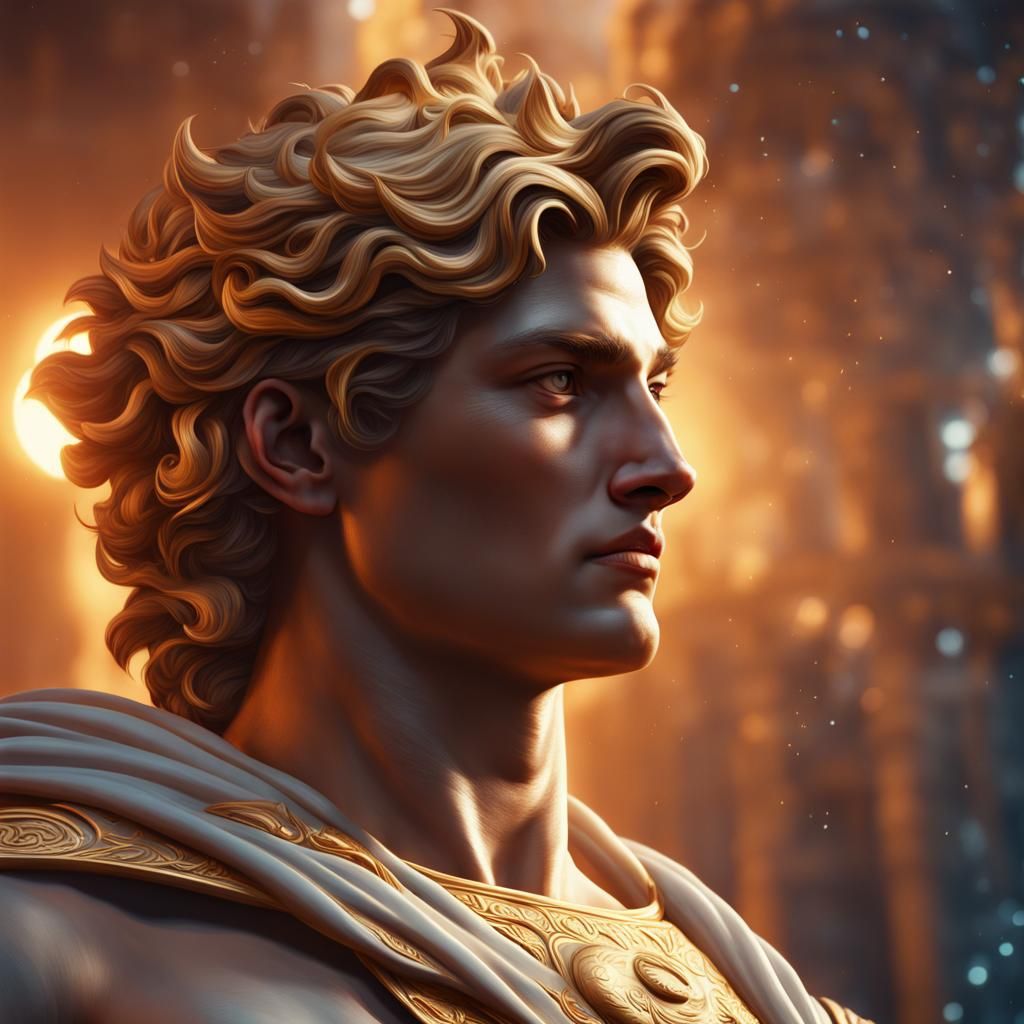 Apollo, Greek God of Light, Detailed Matte Painting