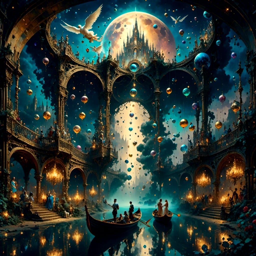 Angelic Dream-Time Painting in Renaissance Style