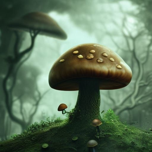Epic Cinematic Mushroom: Digital Matte Painting