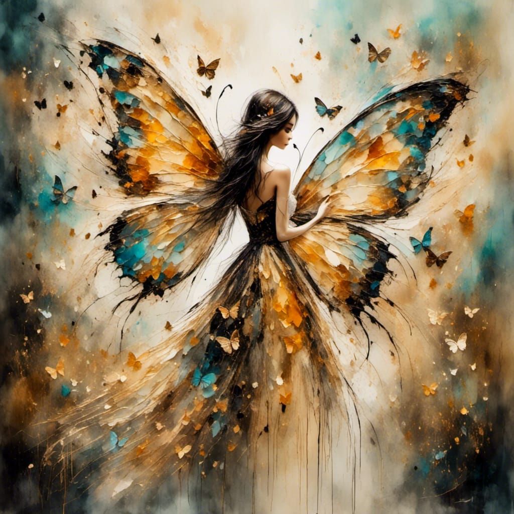 Ethereal Butterfly: A Watercolor Surrealism Dream