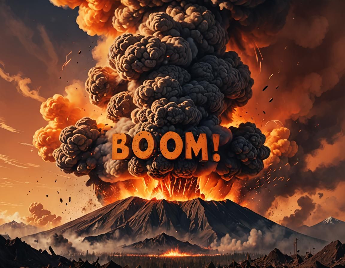 Volcanic Smoke Creates "Boom!" in Digital Painting